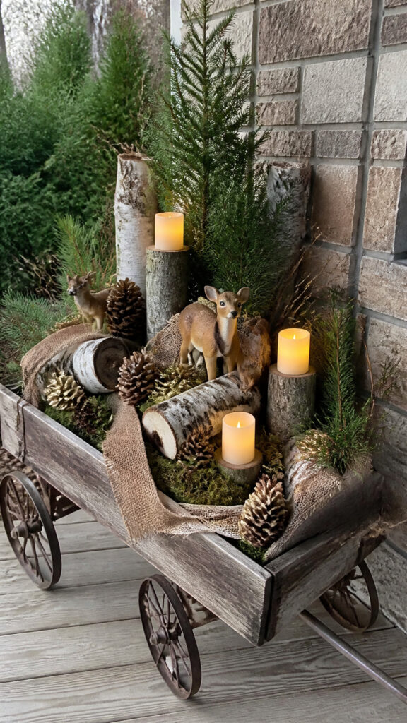 Natural Woodland Wagon Display