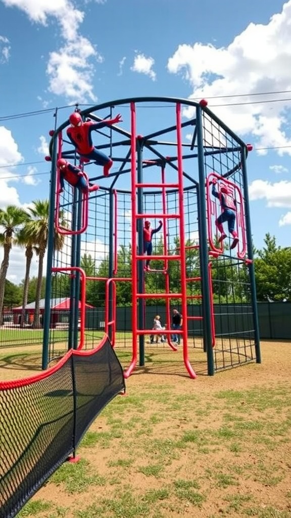 Spider-Man themed climbing structure for kids
