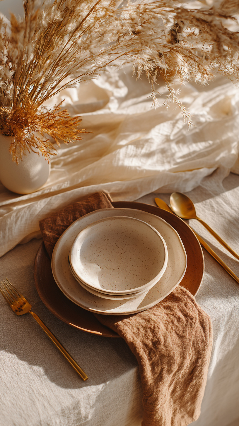 Warm Neutral Tablescape - Image 2