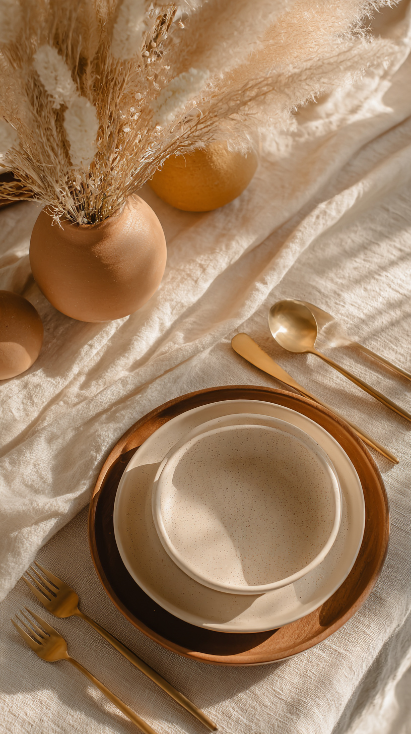 Warm Neutral Tablescape - Image 3