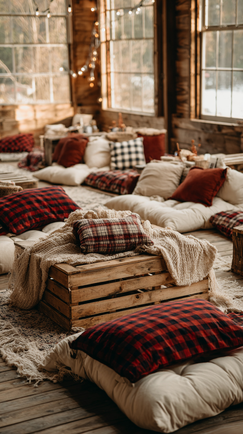 Warm Plaid Picnic Setup - Image 1