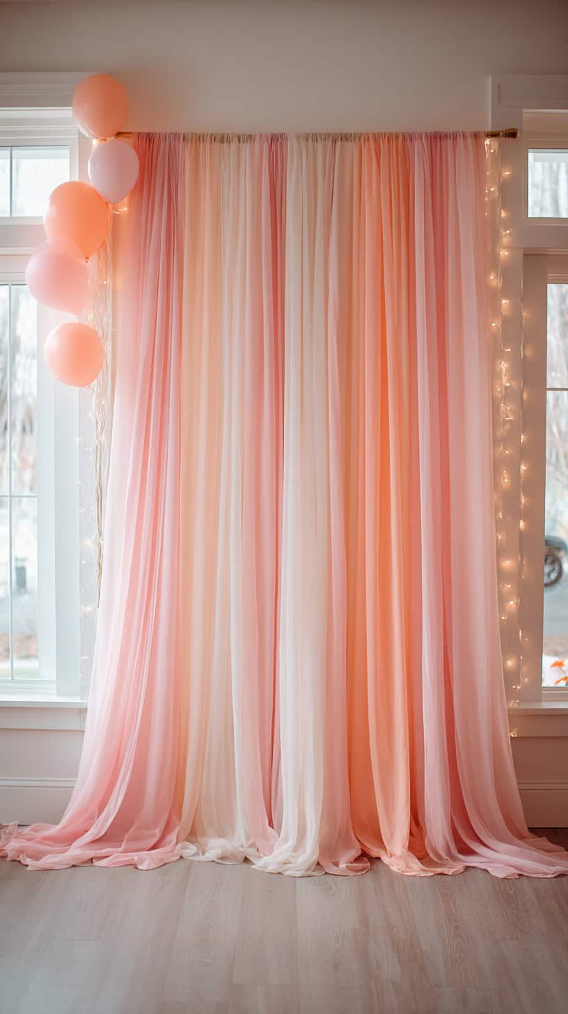 Watercolor Peach Backdrop - Image 2