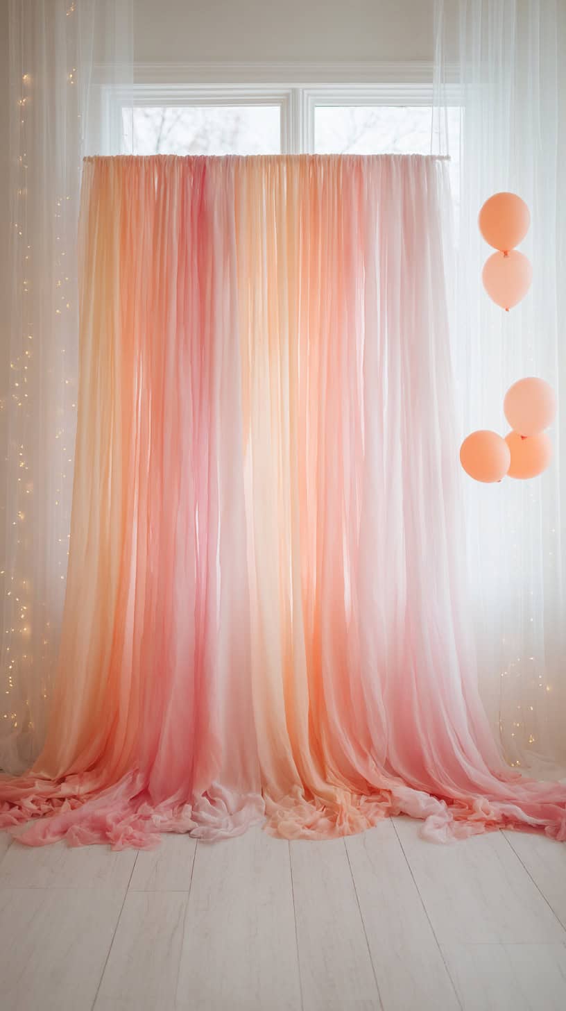 Watercolor Peach Backdrop - Image 1
