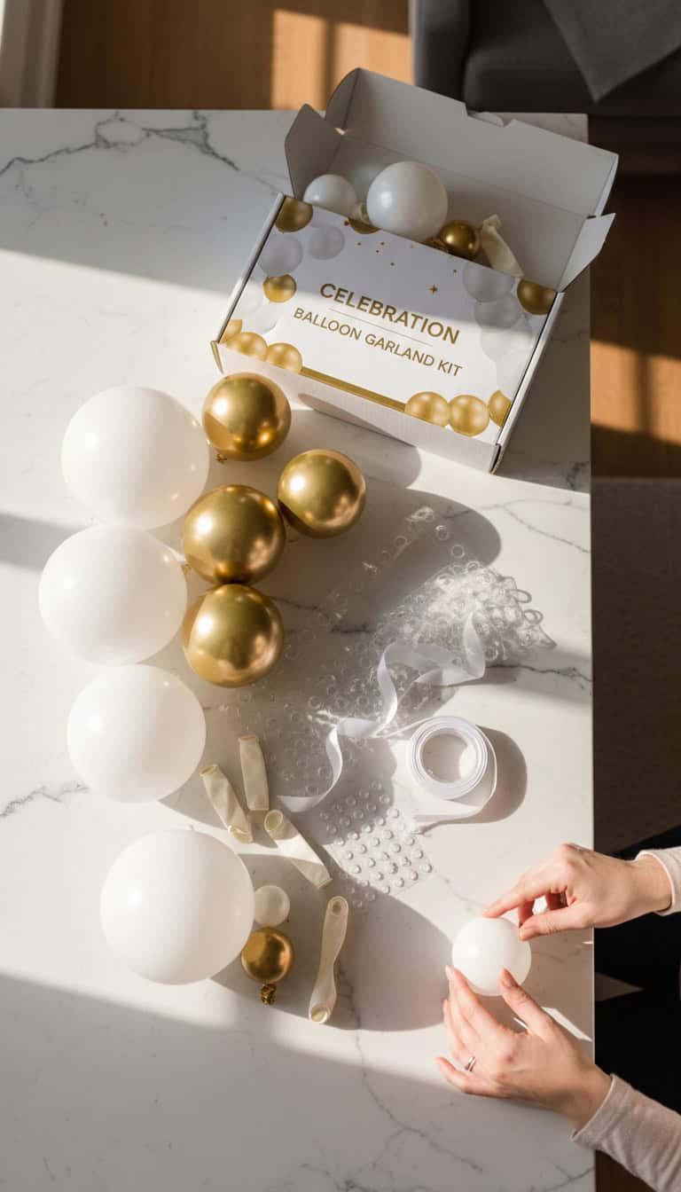 White and Gold Garland Kit