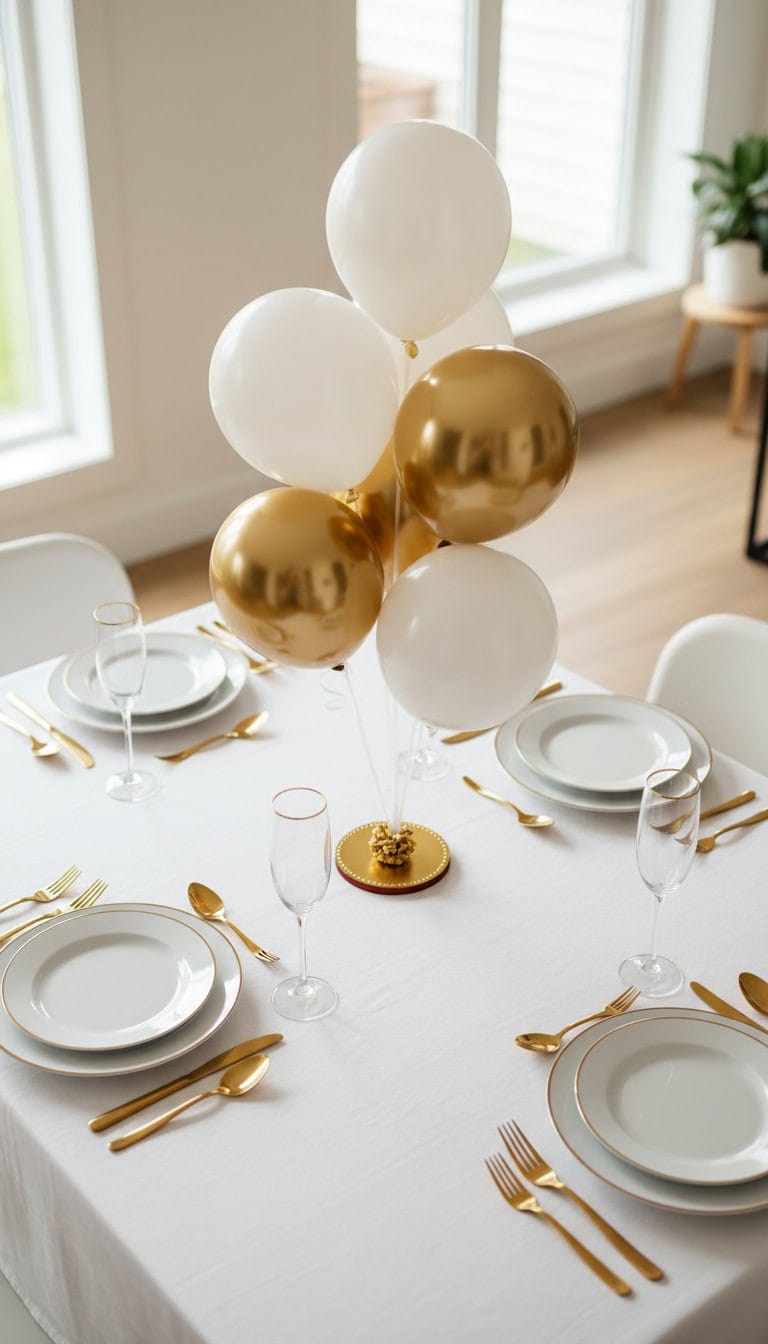 White and Gold Table Centerpiece
