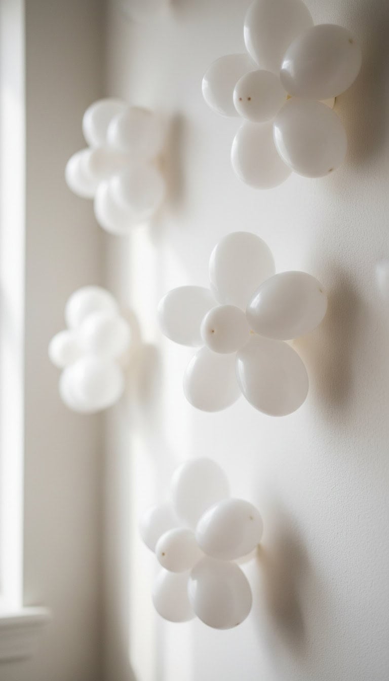 White Balloon Flower Cluster