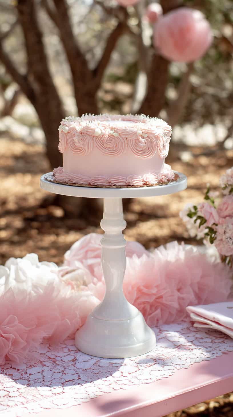 White Ceramic Cake Stand - Image 2