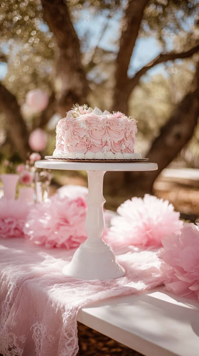 White Ceramic Cake Stand - Image 1