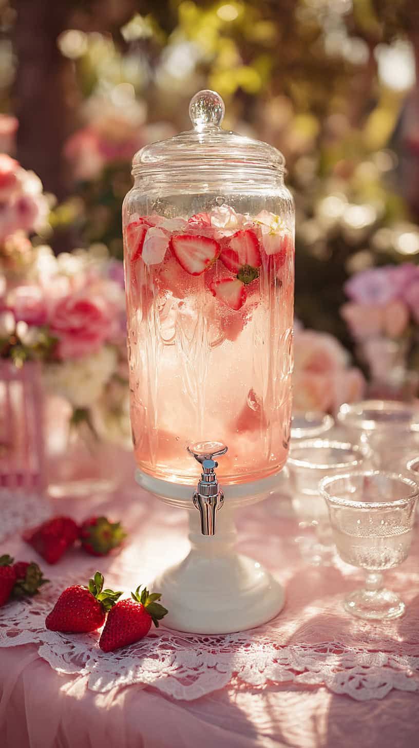 White Glass Drink Dispenser - Image 2