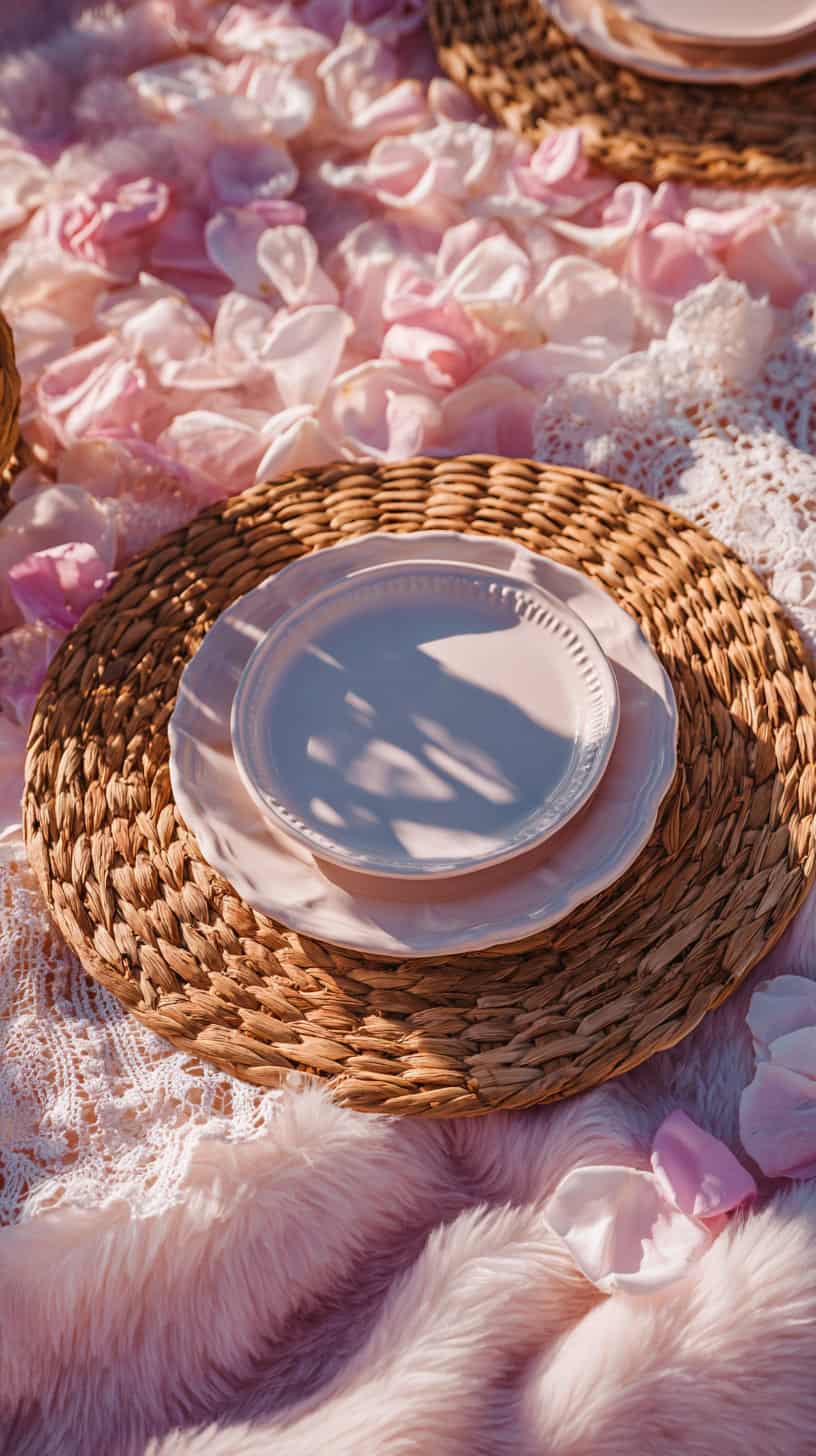 White Rattan Chargers - Image 2