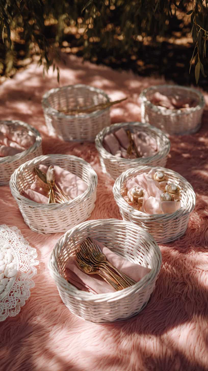 White Wicker Baskets - Image 2