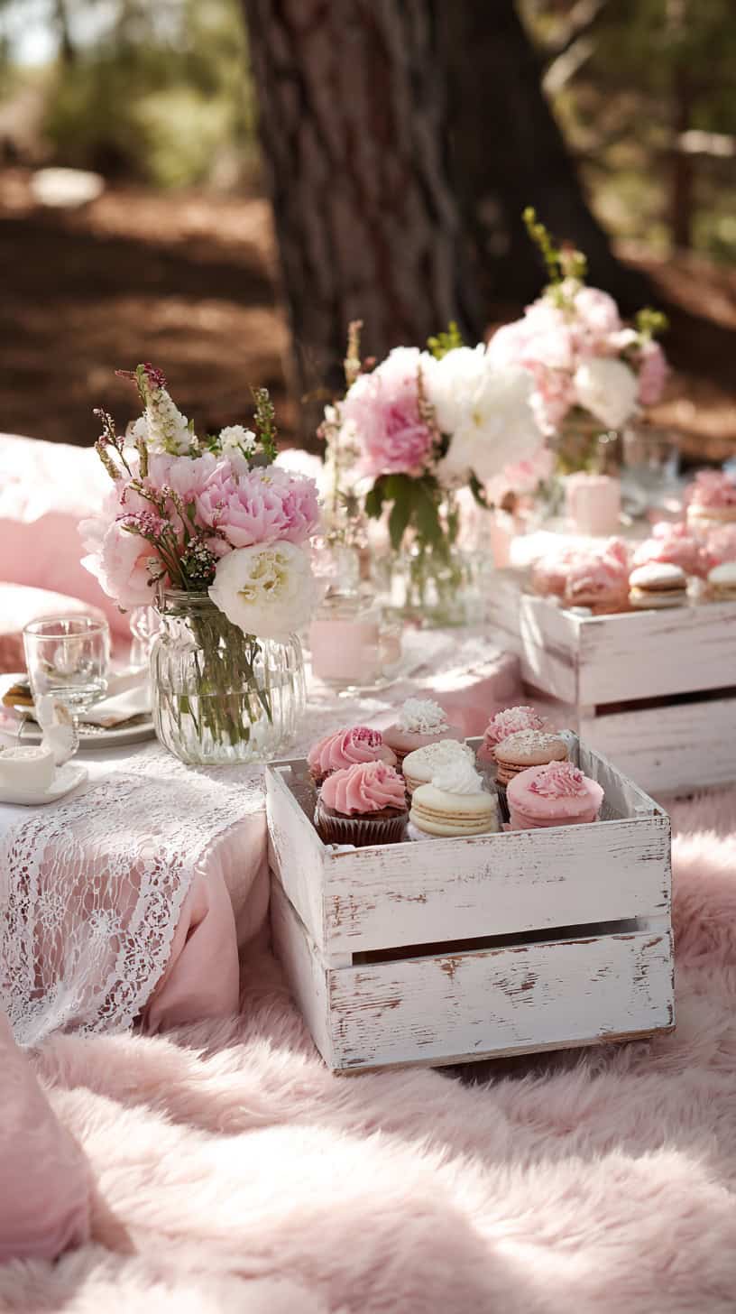 White Wooden Crate Centerpieces - Image 2