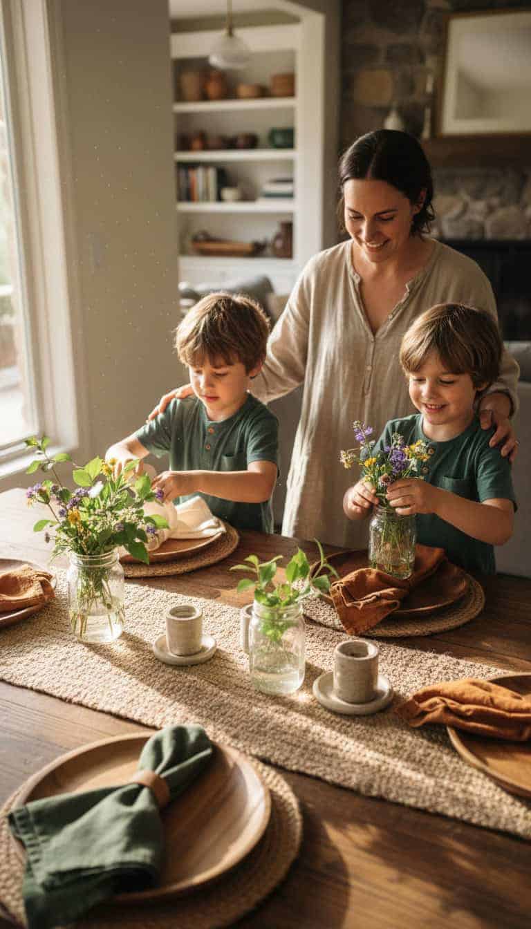 Why I Love Simple Table Scapes with My Wild Boys